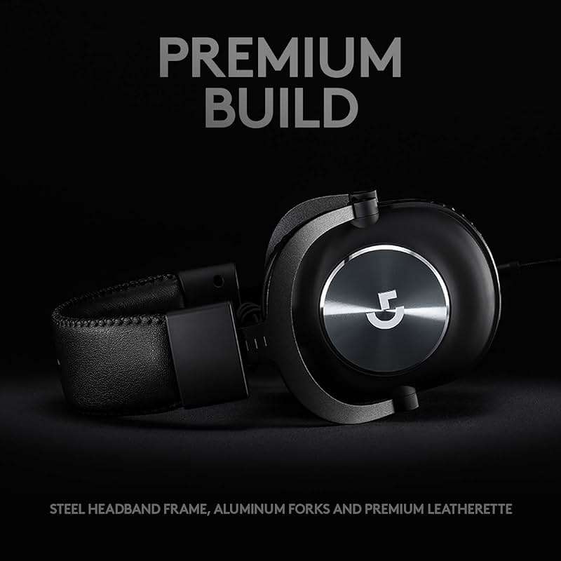 Logitech G Pro X Wired Gaming Headset: Blue VO!CE Detachable Boom Mic, DTS 7.1, 50 mm Drivers, USB/3.5mm Aux, Spare Memory Foam Ear Pads, USB DAC & Bag Included - Black - Image 5
