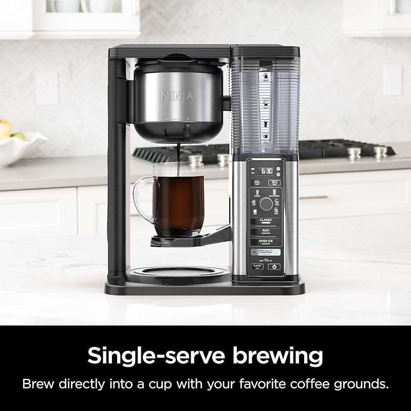 Ninja Specialty Coffee Maker | Includes 10-Cup Carafe, Fold-Away Frother, Permanent Filter & Removable, Dishwasher Safe Reservoir | 6 Brew Styles, 8 Cup to Travel Mug to Pot Sizes | Black | CM401 - Image 3