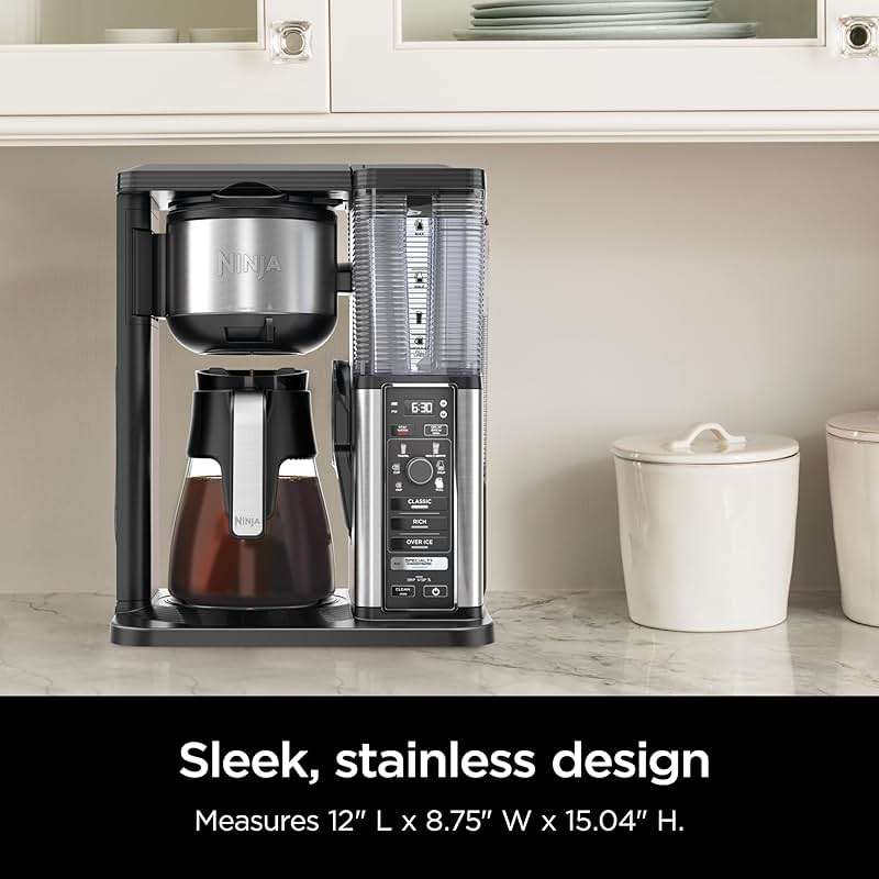 Ninja Specialty Coffee Maker | Includes 10-Cup Carafe, Fold-Away Frother, Permanent Filter & Removable, Dishwasher Safe Reservoir | 6 Brew Styles, 8 Cup to Travel Mug to Pot Sizes | Black | CM401 - Image 9