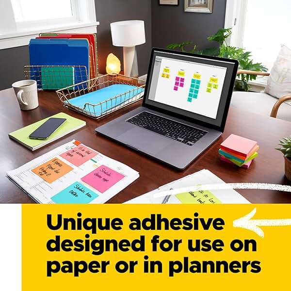 Post-it Mini Notes, 1 3/8 in. x 1 7/8 in., 24 Sticky Notes Pads, 100 Sheets per Pad, Poptimistic Collection, School Supplies and Office Products, The Original Post-it Note - Image 5