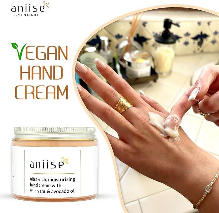 Aniise Wild Yam Hand Cream with Avocado Oil – Moisturizing & Hydrating Cream for Soft, Smooth, Youthful Hands – Fights Dryness – Vegan, Cruelty-Free – 4 fl oz (120 mL) - Image 3