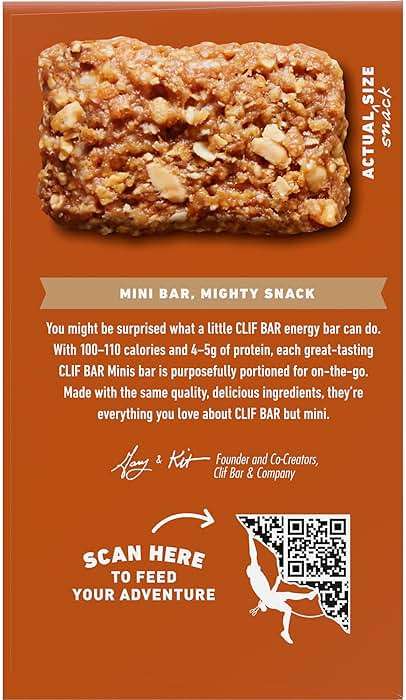 CLIF BAR Minis - Crunchy Peanut Butter - Made with Organic Oats - 5g Protein - Non-GMO - Plant Based - Snack-Size Energy Bars - 0.99 oz. (20 Pack) - Image 16