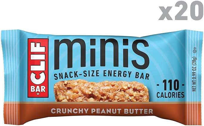 CLIF BAR Minis - Crunchy Peanut Butter - Made with Organic Oats - 5g Protein - Non-GMO - Plant Based - Snack-Size Energy Bars - 0.99 oz. (20 Pack) - Image 3