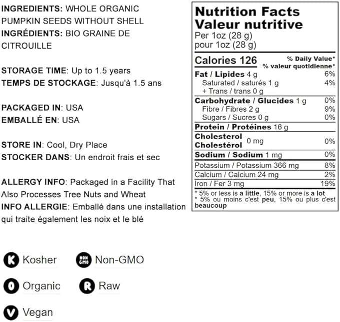 Food to Live Organic Pumpkin Seeds Protein Powder, 25 Pounds – 60% Protein, Non-GMO, Non-Irradiated, Pure Flour, Kosher, Vegan Superfood, Bulk, Great for Baking, Drinks and Smoothies - Image 4