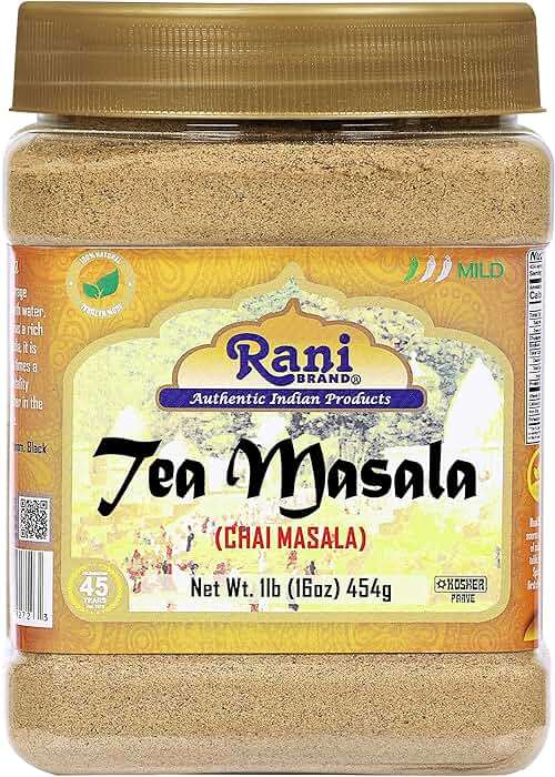 Rani Tea (Chai) Masala Indian Spice Blend 16oz (1lb) 454g Bulk PET Jar ~ All Natural | Vegan | Gluten Friendly | Salt & Sugar Free | NON-GMO | No Colors | Indian Origin - Image 1