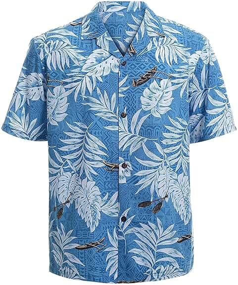 Tropical Storm Hawaiian Shirts for Men Short Sleeve Regular Fit Mens Floral Shirts - Product Image