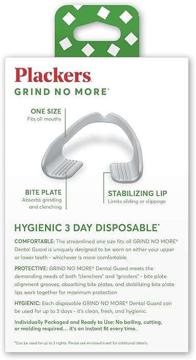 Plackers Grind No More Night Guard, Nighttime Protection for Teeth, BPA Free, Sleep Well, Ready to Wear, Disposable, One Size Fits All, 16 Count - Image 2
