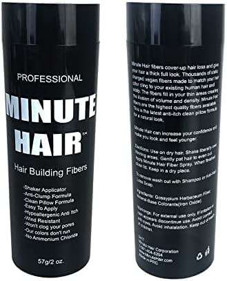 Minute Hair Fibers | Full Shaker Bottle. | Used To fill in hair loss in a minute. | These are MEDIUM BROWN fibers in refillable shaker bottle. (Color: MEDIUM BROWN - Size: 57 Gram Bigger Bottle) - Image 1