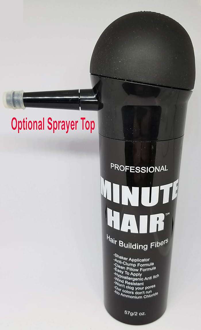 Minute Hair Fibers | Full Shaker Bottle. | Used To fill in hair loss in a minute. | These are MEDIUM BROWN fibers in refillable shaker bottle. (Color: MEDIUM BROWN - Size: 57 Gram Bigger Bottle) - Image 6