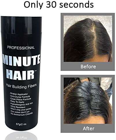 Minute Hair Fibers | Full Shaker Bottle. | Used To fill in hair loss in a minute. | These are MEDIUM BROWN fibers in refillable shaker bottle. (Color: MEDIUM BROWN - Size: 57 Gram Bigger Bottle) - Image 7