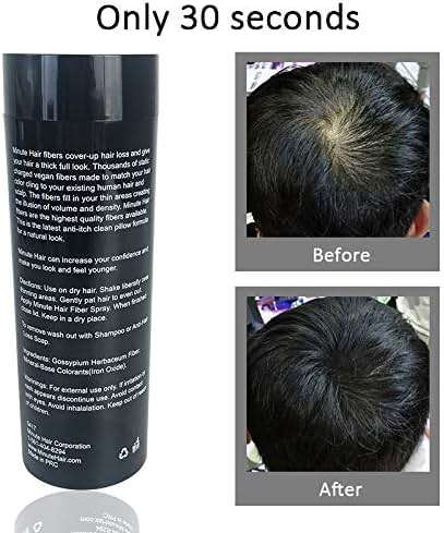 Minute Hair Fibers | Full Shaker Bottle. | Used To fill in hair loss in a minute. | These are MEDIUM BROWN fibers in refillable shaker bottle. (Color: MEDIUM BROWN - Size: 57 Gram Bigger Bottle) - Image 8