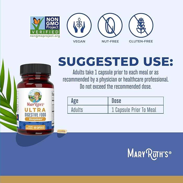 MARYRUTH'S Ultra Digestive Enzymes | Gut Health Supplement | Digestion & Immune Support | Occasional Gas & Bloating Relief | 12+ Enzymes | Amylase | Protease | Lactase | Lipase | Vegan | 60 Count - Image 3