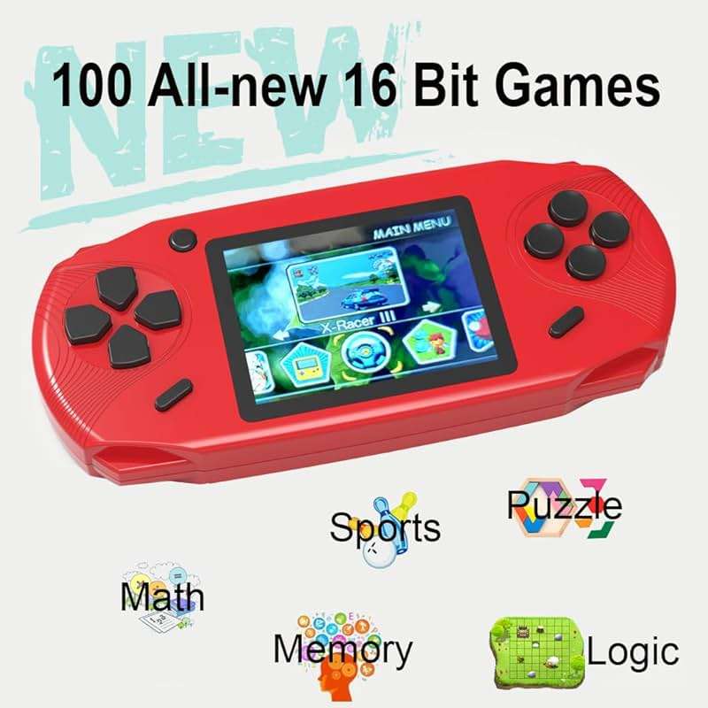 Beijue 16 Bit Handheld Games for Kids Preloaded 220 Retro Video Games, Red | 3.0" HD Screen, Rich Gameplay,USB-C Rechargeable, 6+Hrs Play, Portable Travel Toy for Car Flights,Boys Girls Birthdays Gift - Image 3
