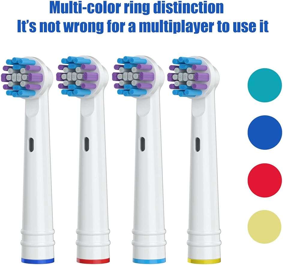Replacement Toothbrush Heads for Oral-B, 4 Pack Replacement Heads Compatible with Oral B Braun Electric Toothbrush, 1 Count (Pack of 4) - Image 4