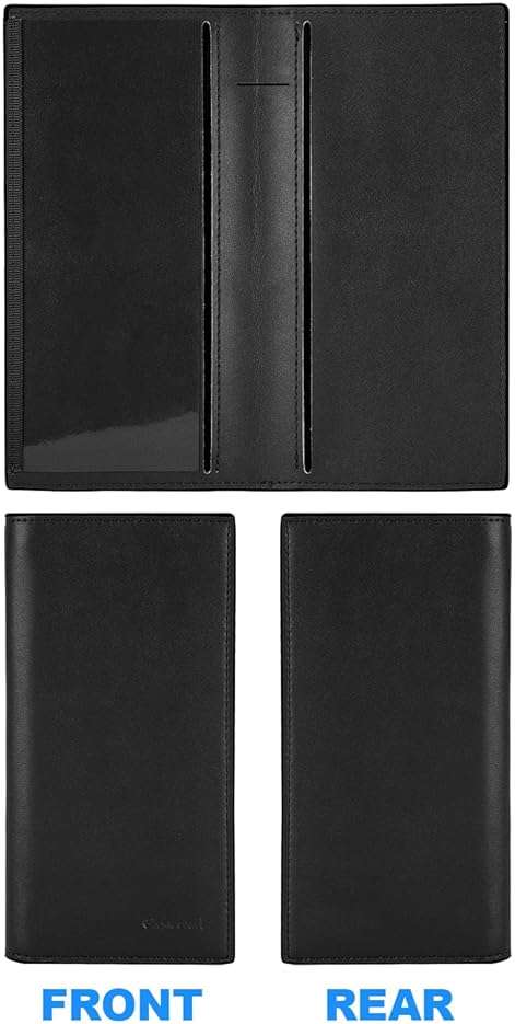 CASMONAL Premium Leather Checkbook Cover for Men and Women Checkbook Holder Wallet RFID Blocking - Image 5