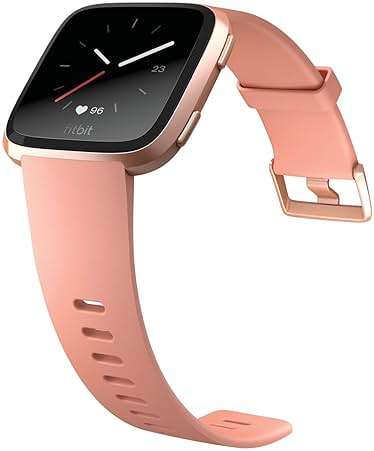 Fitbit Versa Smart Watch, Peach/Rose Gold Aluminium, One Size (S & L Bands Included) - (Renewed) - Image 4