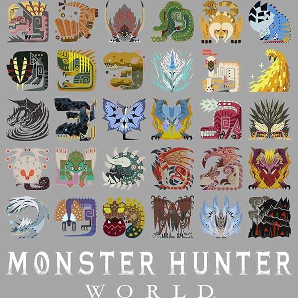 Monster Hunter Fantasy Action Role-Playing Video Game Icon Textiles T-Shirt Tee - Image 2