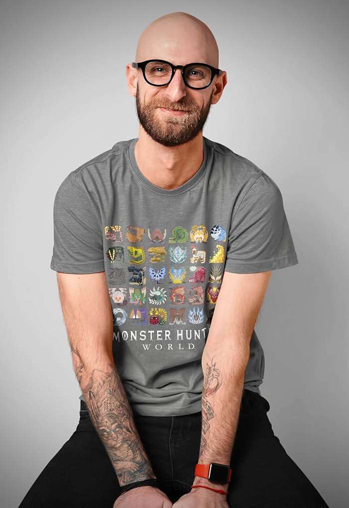 Monster Hunter Fantasy Action Role-Playing Video Game Icon Textiles T-Shirt Tee - Image 3
