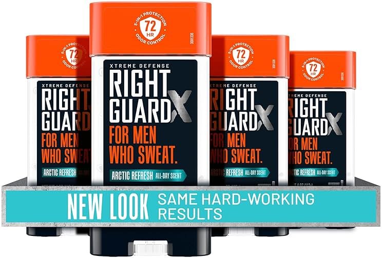 Right Guard Xtreme Defense Antiperspirant Deodorant Gel, Arctic Refresh Scent - 5-in-1 Deodorant Men Can Trust, 72-Hour Odor Control Invisible Gel for Men, 4 oz (4 Pack) - Product Image