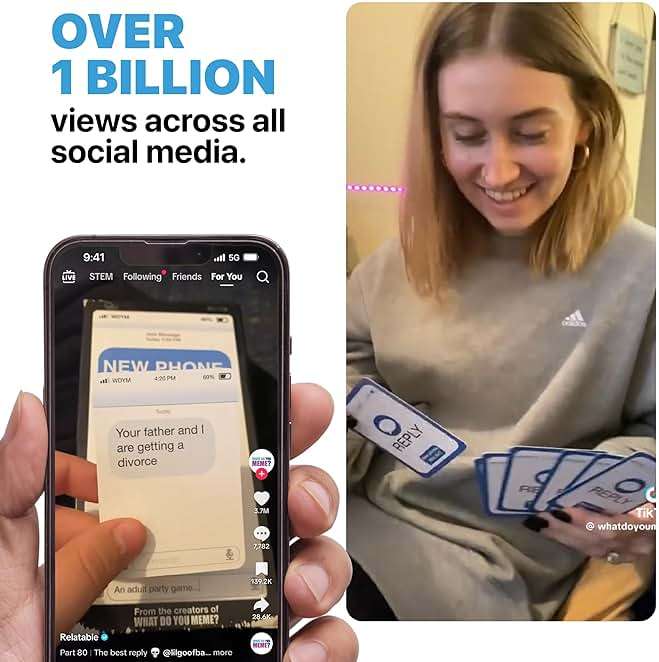 New Phone, Who Dis? By Relatable, The Offline Text Message Party Game for Adults, Spicier Edition Includes 100 Inbox Cards & 300 Reply Cards, The Perfect Gifts For Friends, & Christmas Party Games - Image 5