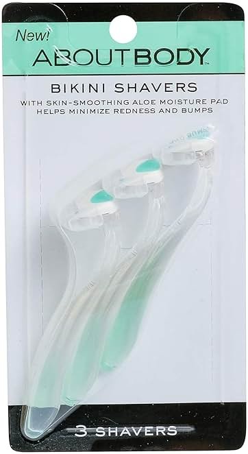 About Body Bikini Shavers - 3 Gentle Beauty Groomers, Japanese Steel Razor Ideal for Shaving, Exfoliating and Trimming Intimate Areas, Skin-Soothing Aloe Moisture Pad Gently Glides Along Skin - Product Image