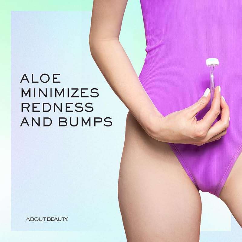 About Body Bikini Shavers - 3 Gentle Beauty Groomers, Japanese Steel Razor Ideal for Shaving, Exfoliating and Trimming Intimate Areas, Skin-Soothing Aloe Moisture Pad Gently Glides Along Skin - Image 4