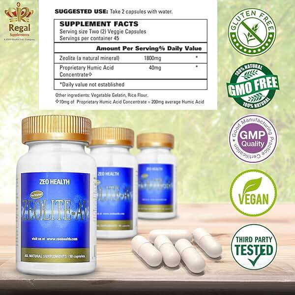 Zeolite–AV Capsules | Potent Immune System Booster with Humic Acid | Restore Trace Minerals, Replenish Electrolytes, & Detox Support| Promotes Energy, Restful Sleep & Mental Clarity (90 Count) - Image 5