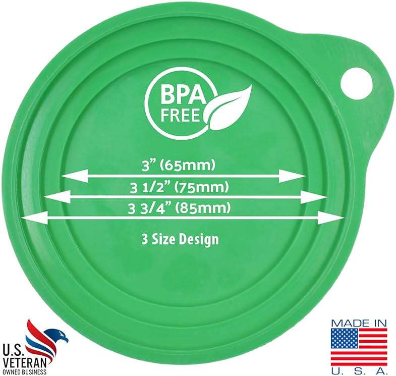 Keep Your Dog and Cat Food Fresh - Pet Food Can Cover Lids - Made in USA, Sold by Vets - Fits Small, Medium and Large Cans - BPA-Free - Image 2