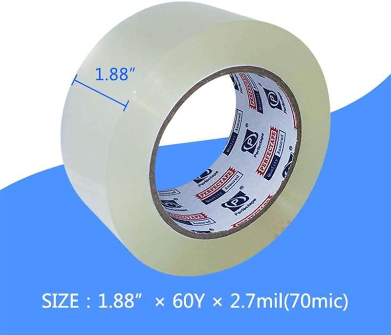 P PERFECTAPE Heavy Duty Packing Tape 36 Rolls, Total 2160Y, Clear, 2.7 mil, 1.88 inch x 60 Yards, Ultra Strong, Refill for Packaging and Shipping - Image 2