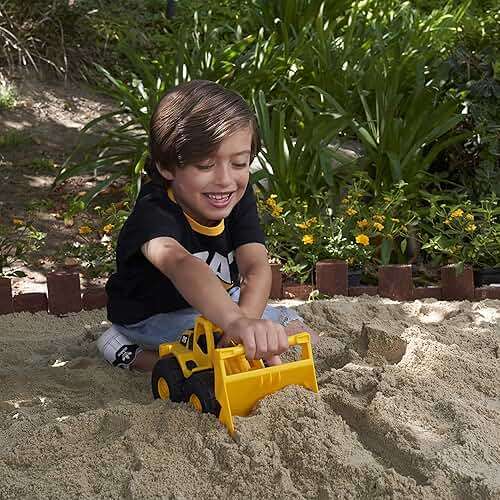 CAT Construction Toys, Construction Fleet 10" Front Loader Toy - Heavy‑Duty Plastic, Working Bucket & Free‑Rolling Wheels, Indoor/Outdoor Sandbox Vehicle for Toddlers & Kids Ages 2 + - Image 2