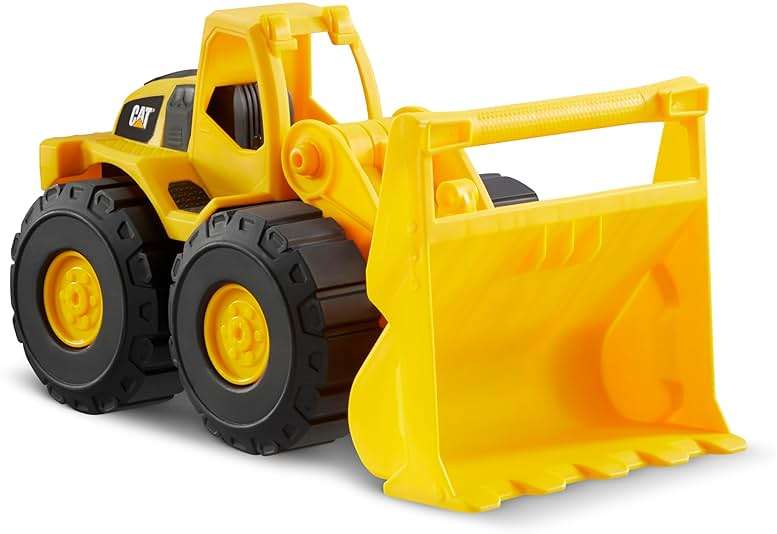CAT Construction Toys, Construction Fleet 10" Front Loader Toy - Heavy‑Duty Plastic, Working Bucket & Free‑Rolling Wheels, Indoor/Outdoor Sandbox Vehicle for Toddlers & Kids Ages 2 + - Image 5