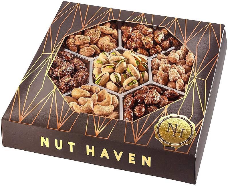 Fathers Day Nuts Gift Basket - Extra Large Assortment of Sweet & Roasted Salted Gourmet Nuts - Food Gift Box for Dad, Him, Husband, Christmas, Father's Day, Mother's Day, Family, Men & Women - Product Image
