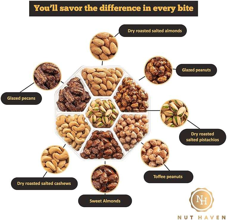 Fathers Day Nuts Gift Basket - Extra Large Assortment of Sweet & Roasted Salted Gourmet Nuts - Food Gift Box for Dad, Him, Husband, Christmas, Father's Day, Mother's Day, Family, Men & Women - Image 3