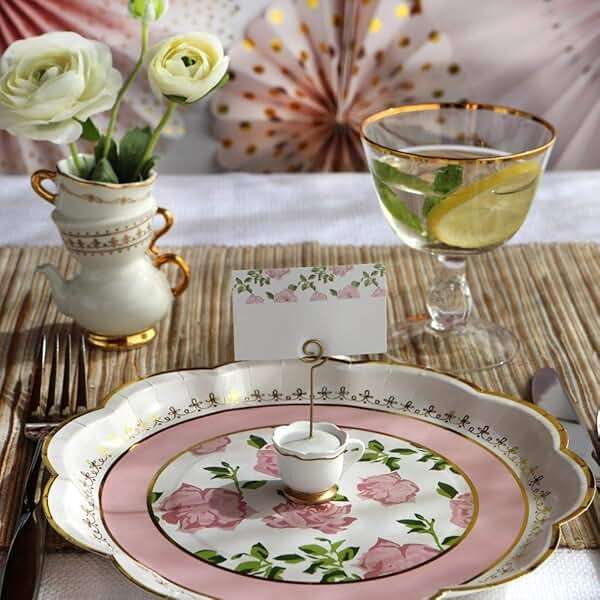Kate Aspen Tea Time Whimsy Teapot and Teacup Place Card Holders, (6 Set of 6, 36 Pieces), Place Cards Included - Image 5