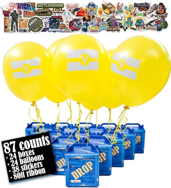 Game Party Military Supply Loot Drop Box Party Favors. Decoration and Gift Bags, Gaming-Themed Birthday Activities and Party Supplies - Product Image