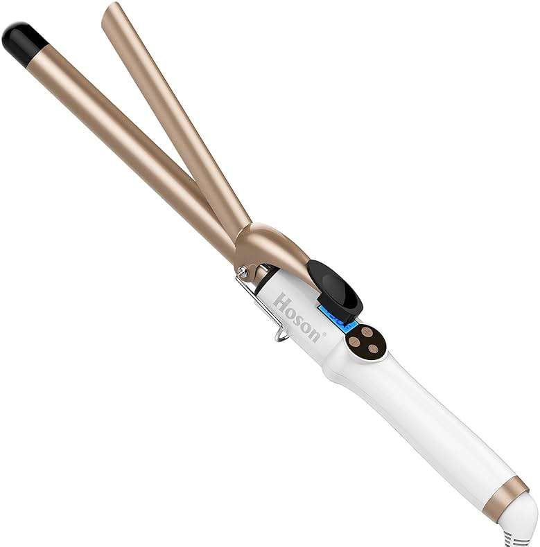 3/4 Inch Curling Iron Professional, Ceramic Tourmaline Curl Wand Barrel, Hair Curler Iron for Short Hair,Glove Include, Glove Include, Gold - Image 1