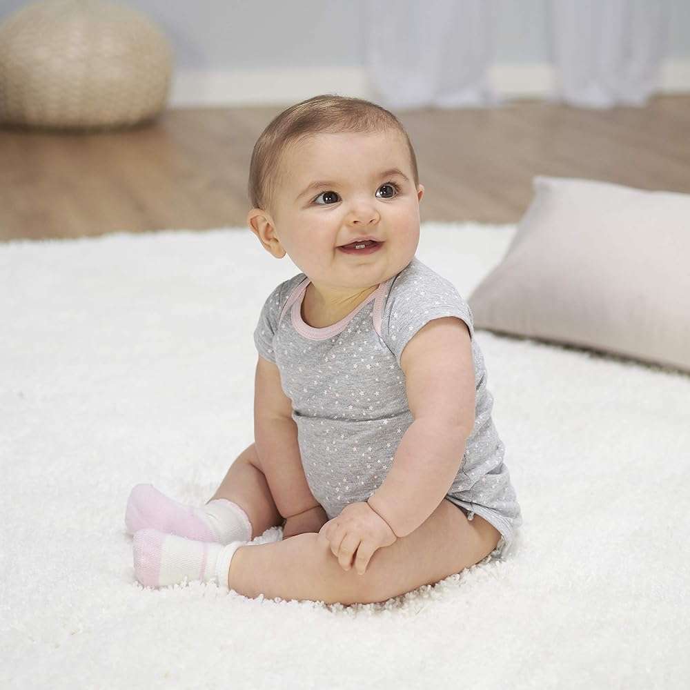 Gerber baby-girls 5-pack Short Sleeve Variety Onesies Bodysuits - Image 5