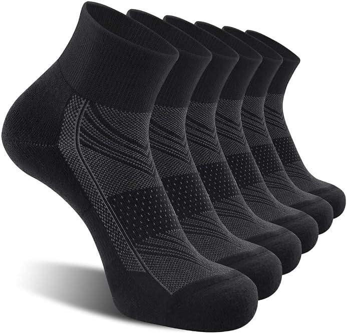 CS CELERSPORT 6 Pack Men's Ankle Socks with Cushion, Sport Athletic Running Socks - Image 1