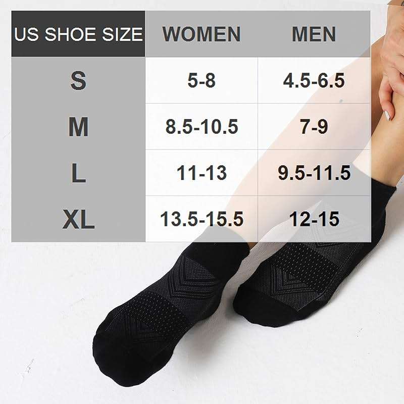 CS CELERSPORT 6 Pack Men's Ankle Socks with Cushion, Sport Athletic Running Socks - Image 2