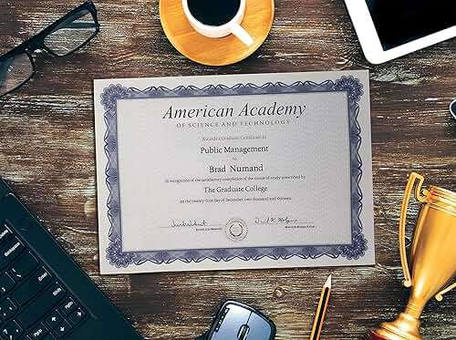 Better Office Products 100 Sheet Diploma Certificate Paper, Blue Border, Letter Size Blank Paper, Specialty Award, Laser and Inkjet Printer Friendly, 8.5 x 11 Inches, 100 Count - Image 8
