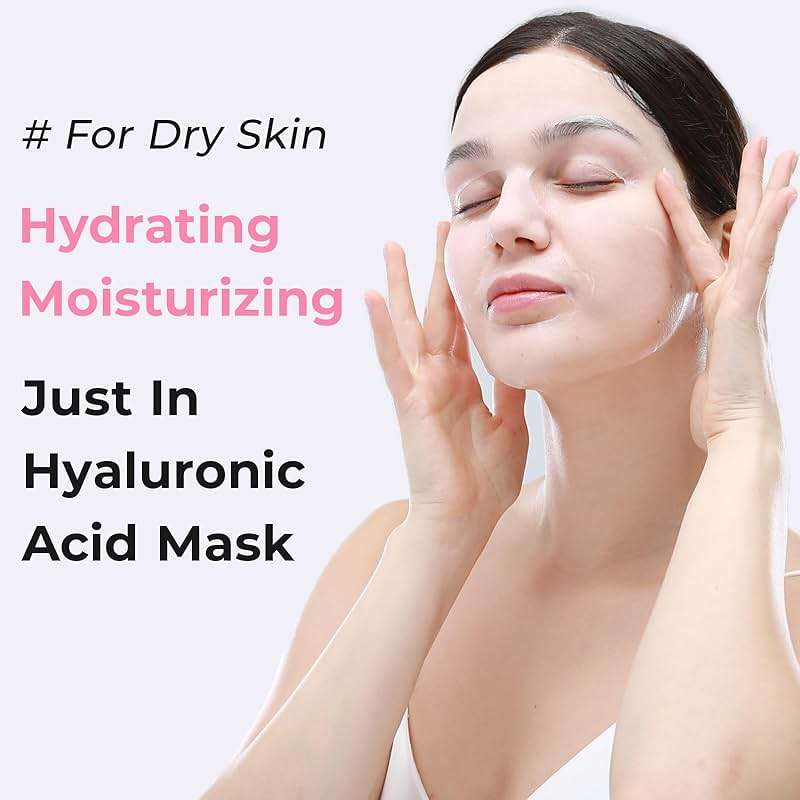 +WIS+ Hyaluronic Acid Face Mask 24 EA with Hyaluronic Acid Serum and Vitamin B5, Facial Mask for Dry Skin, Anti-Aging Mask to Plump and Repair Dehydrated Skin, Safe on Sensitive Skin,gifts for women - Image 6