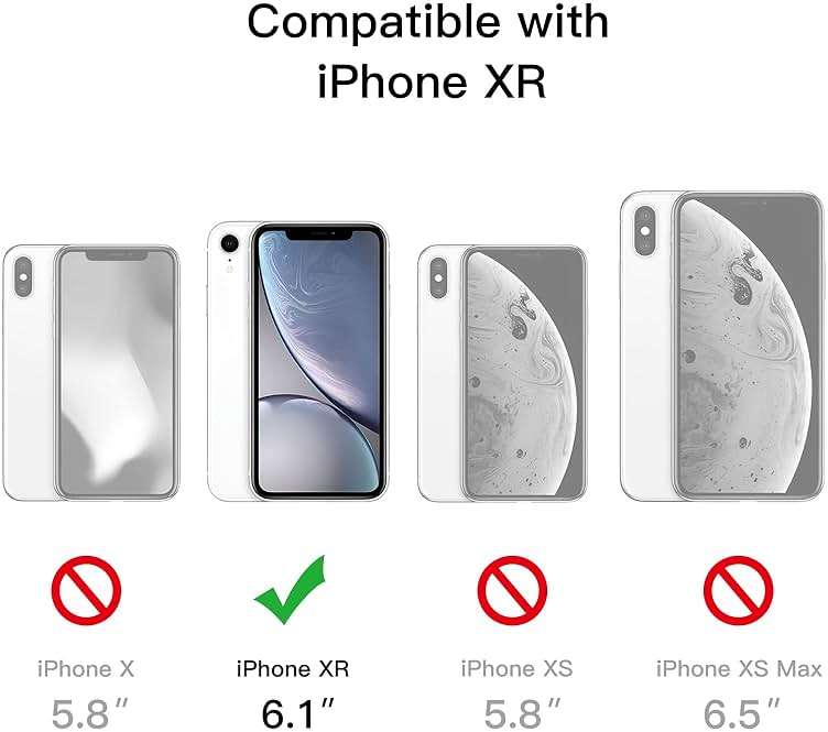 JETech Case for iPhone XR 6.1-Inch with Built-in Anti-Scratch Screen Protector, 360 Degree Full Body Rugged Phone Cover Clear-Back (Black) - Image 3