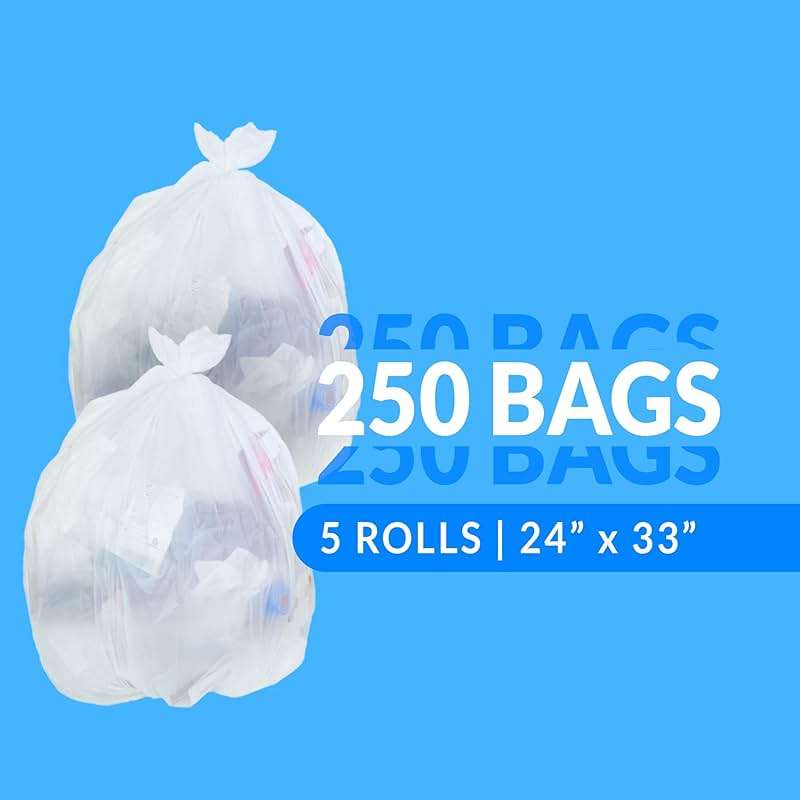 Reli. 13 Gallon Trash Bags | 250 Bags | Clear | Tall Kitchen | Strong | Garbage - Image 2