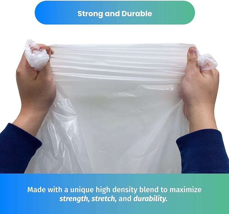Reli. 6-10 Gallon Trash Bags | 300 Bags | Clear | Bathroom | Strong | Garbage - Image 6