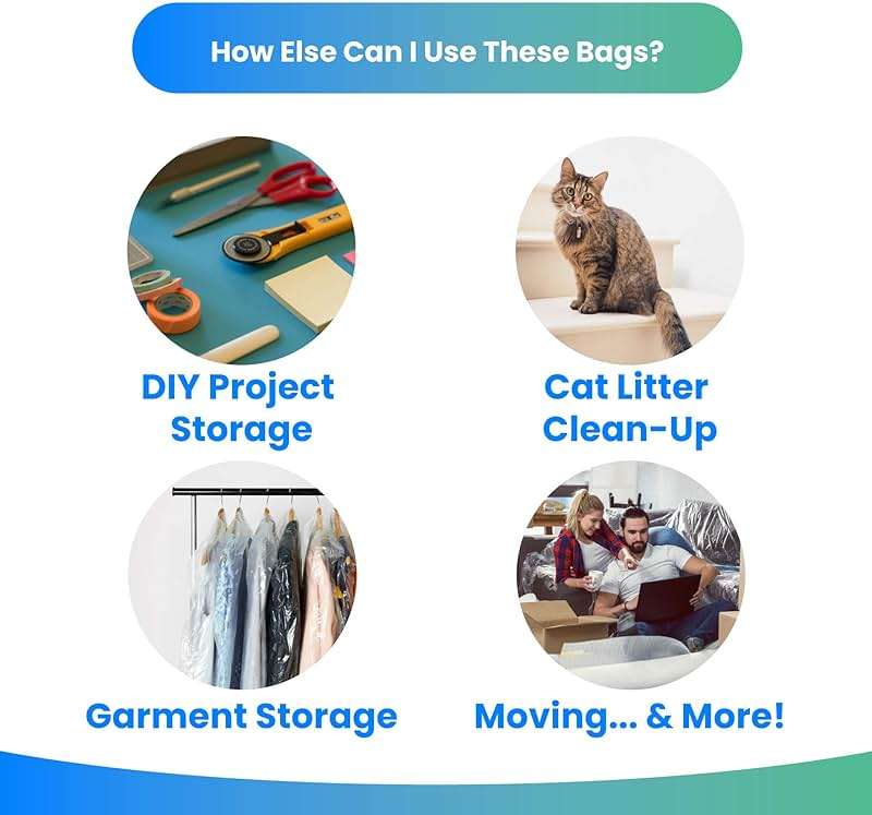 Reli. 6-10 Gallon Trash Bags | 300 Bags | Clear | Bathroom | Strong | Garbage - Image 7