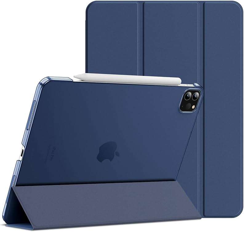 JETech Case for iPad Pro 11-Inch, 2022/2021/2020/2018 Model (4th/3rd/2nd/1st Generation), Compatible with Pencil, Cover Auto Wake/Sleep (Deep Navy) - Image 1