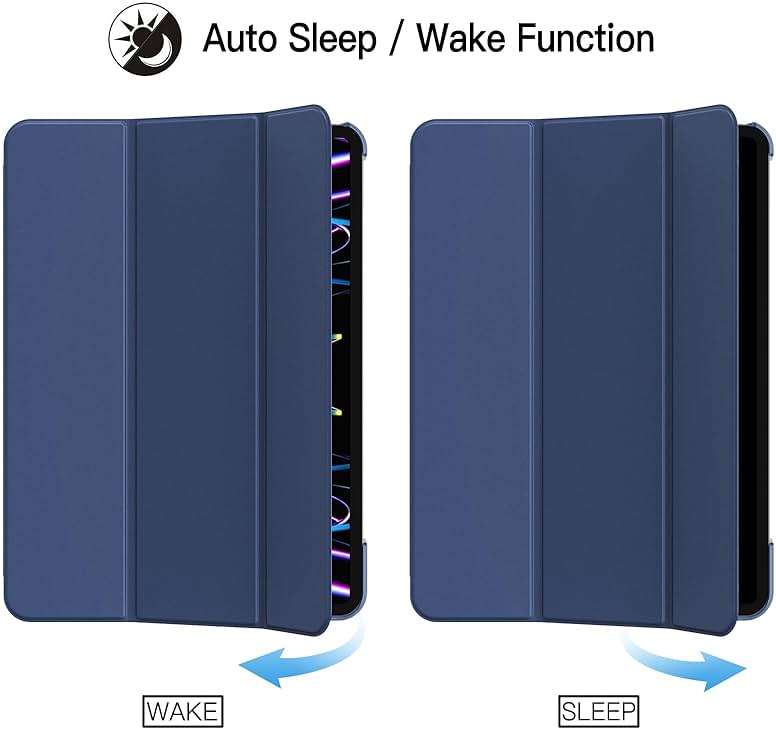 JETech Case for iPad Pro 11-Inch, 2022/2021/2020/2018 Model (4th/3rd/2nd/1st Generation), Compatible with Pencil, Cover Auto Wake/Sleep (Deep Navy) - Image 6