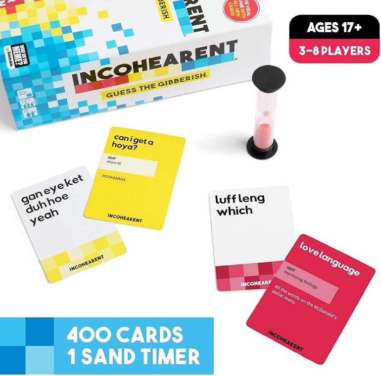 Incohearent, The Guess The Gibberish Party Game By Relatable, A Funny Card Game For Adults, Includes 400 Cards, Instructions, And 1 Sand Timer, Fun for Friendsgiving, or a White Elephant Gift - Image 5