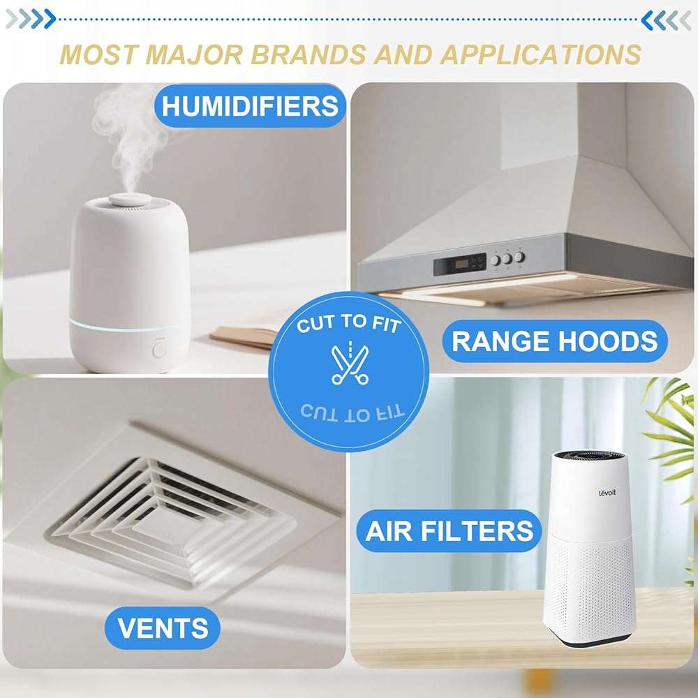 Dekiru 6 Pack Cut to Fit Activated Carbon Filter, Compatible with Honeywell HPA300 Air Purifiers, Charcoal Filters for Window, Vent, AC, Range Hood, Odor Removal - Image 7
