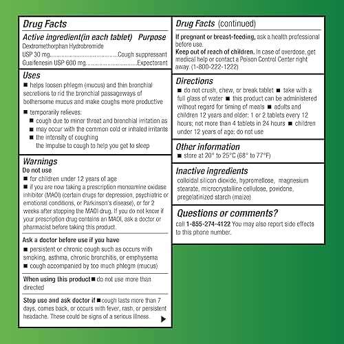 Amazon Basic Care Mucus Relief DM, 12 Hour Chest Congestion & Cough Relief, Guaifenesin & Dextromethorphan Extended-Release Tablets, 600 mg/30 mg, 40 Count (Pack of 1) (Packaging may vary) - Image 3